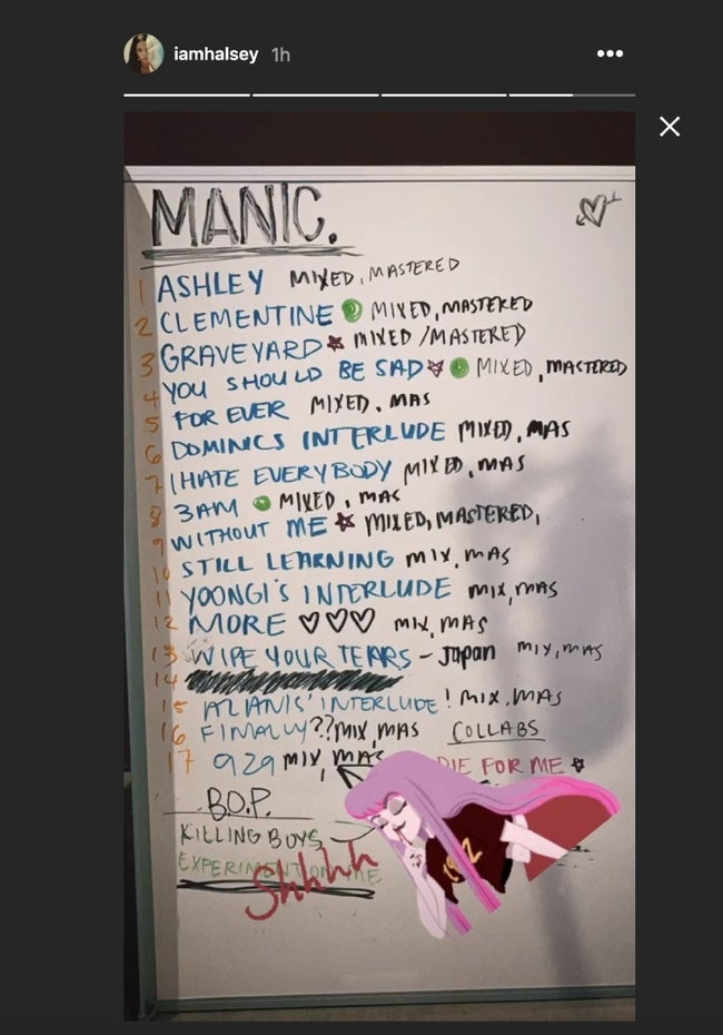 banda sonora de las aves rapaces halsey instagram