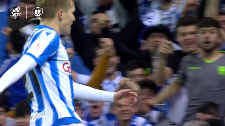 Copa del Rey: Real Sociedad-Mirandés.Gol de Odegaard 2-1