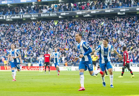 Raúl De Tomás fue el autor del gol del Espanyol ante el Mallorca