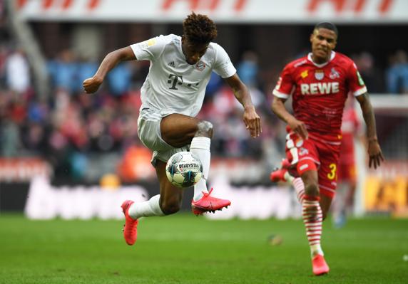 Kingsley Coman en el duelo ante el Köln