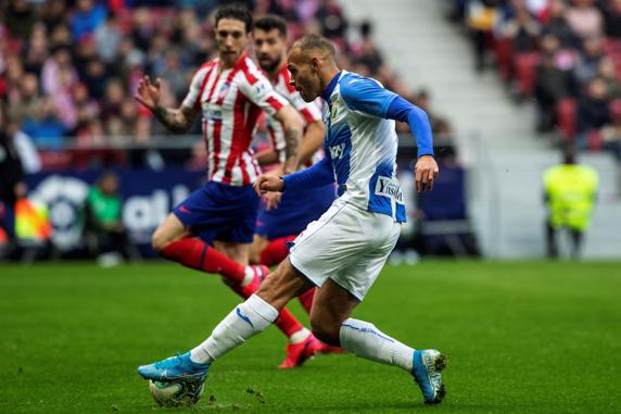 Martin Braithwaite, en el Atlético-Leganés de la Liga 2018-19