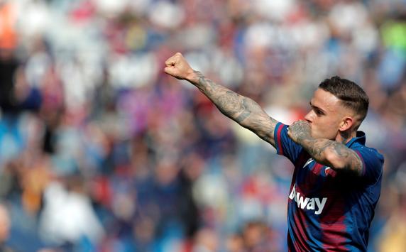 Roger Martí marcó uno de los dos goles del Levante hace dos jornadas contra el Leganés (2-0)