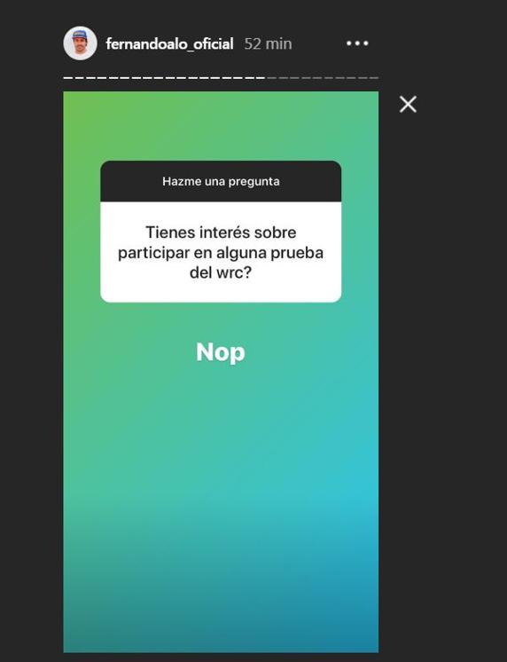 Alonso respondió a las preguntas de su Instagram