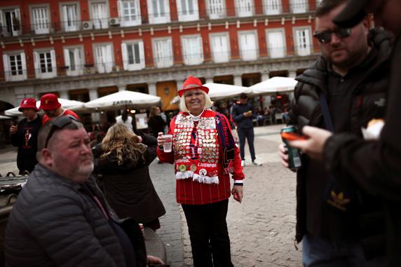 La afición del Liverpool tomó Madrid... otra vez