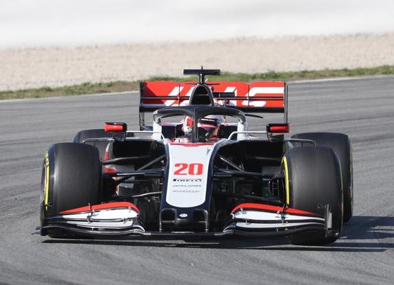 El Haas de Mangunssen en los test de F1 2020