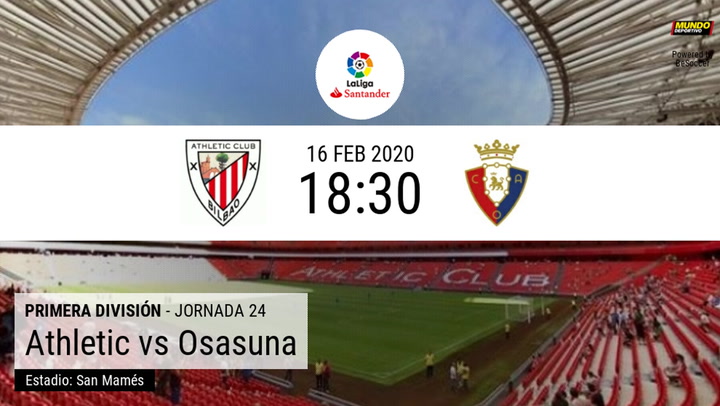 Athletic - Osasuna: las estadísticas de la previa