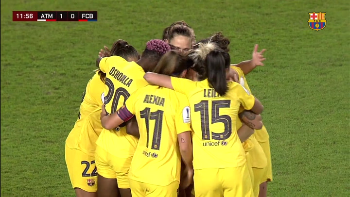 Atlético de Madrid - Barça Femenino. Resumen de la semifinal de Supercopa