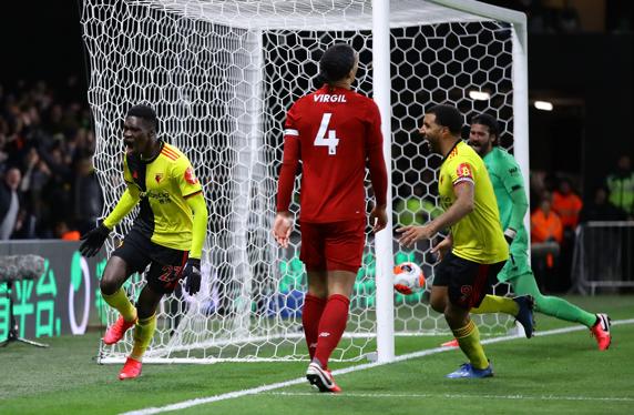El Watford golea al Liverpool y acaba con su racha