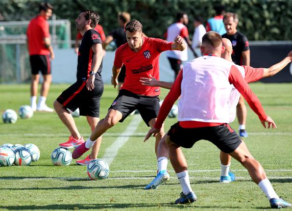 Entrenamiento del Atlético de Madrid.