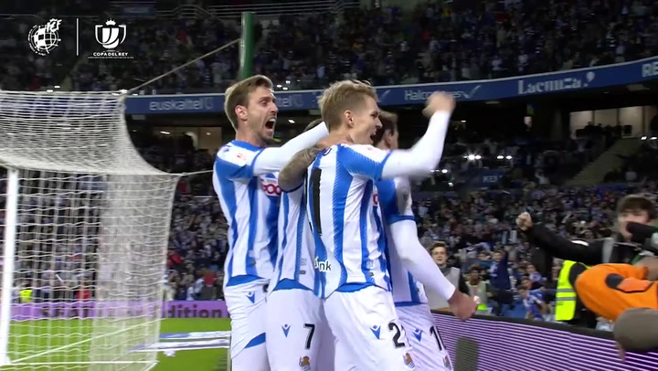 Copa del Rey: Real Sociedad-Mirandés. Gol de Oyarzabal 1-0