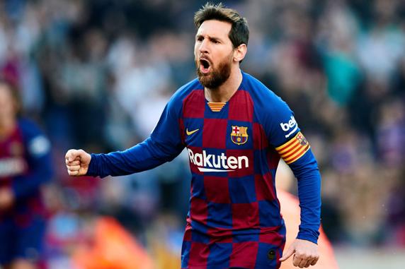 Leo Messi, celebrando uno de sus goles al Eibar