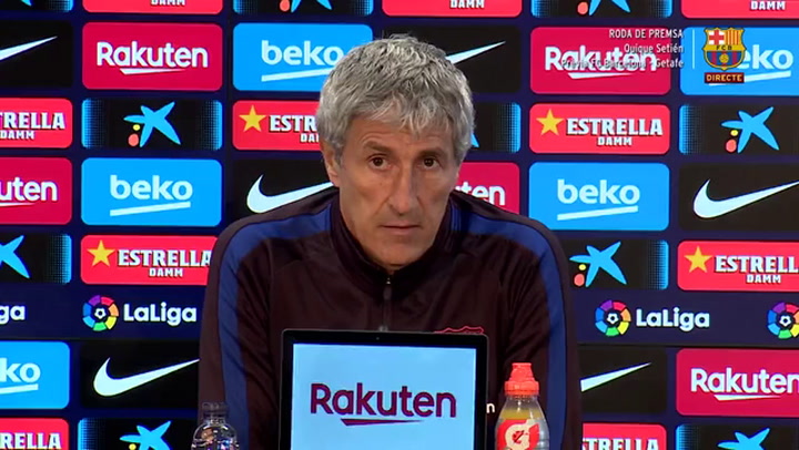 Rueda de prensa de Setién previa al partido contra el Getafe