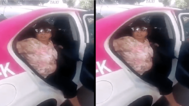 VIDEO: Surge Lady Muertos, asegura que un taxi lleva cadáveres y se niega a pagar