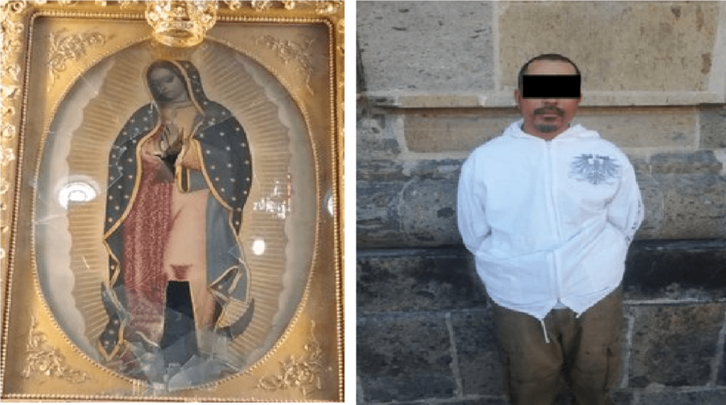 Venganza contra la virgen; hombre ataca imagen, porque no le hizo el milagro, no es broma, eso dijo