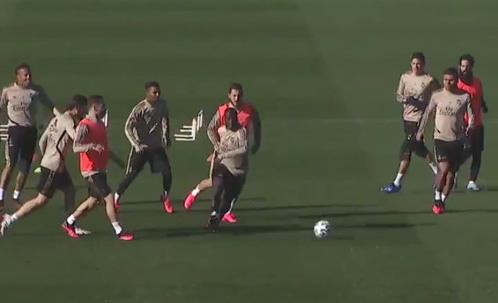 Entrenamiento del Real Madrid previo al partido de Copa contra la Real Sociedad