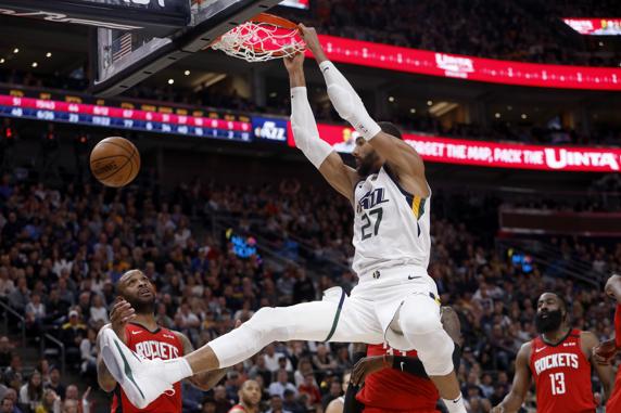 La NBA, detenida sin fecha de reanudación tras el positivo por coronavirus de Rudy Gobert (Kim Raff/ AP)