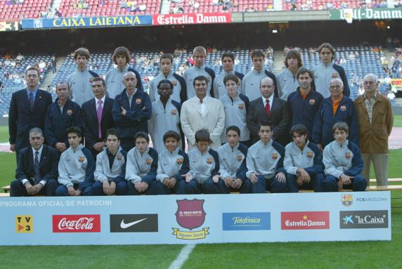 Toni Dovale, en el cadete B del Barça con Bojan y Jordi Alba, entre otros. El tercero de la fila inferior por la izquierda, junto a Jonathan dos Santos