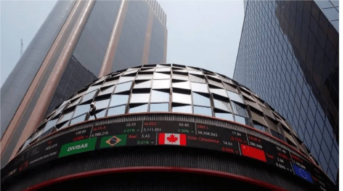 Bolsa mexicana cae 7 % en su apertura, por coronavirus, se interrumpe sesión durante 15 minutos