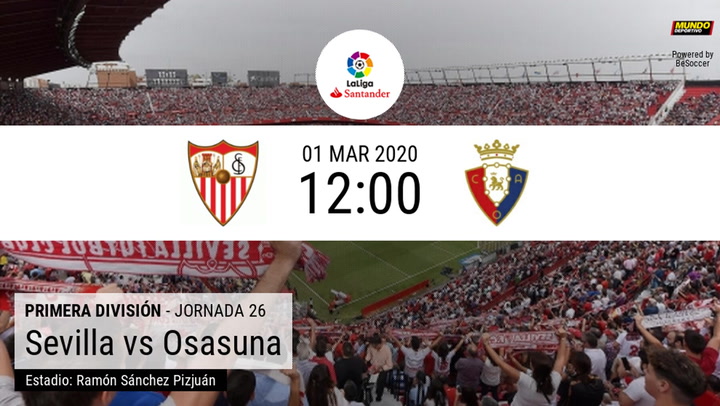 Sevilla - Osasuna: las estadísticas de la previa