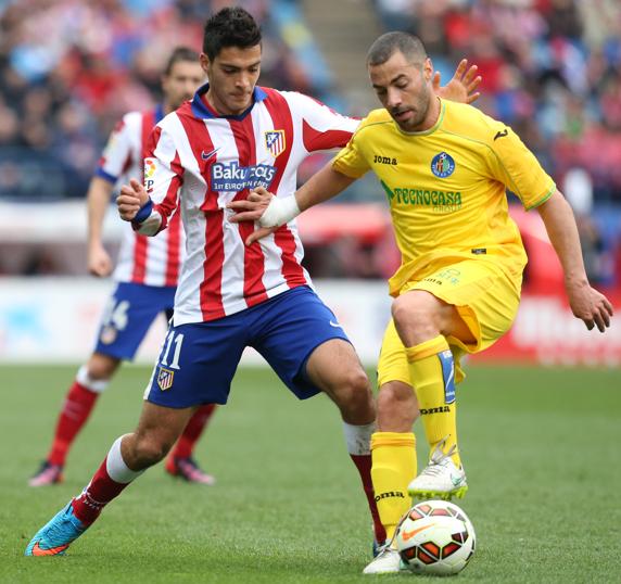 Raúl Jiménez, con el Atlético en la 14/15.