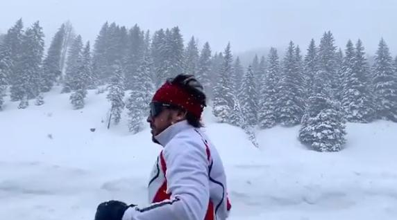 Fernando Alonso entrenando duramente