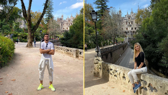 Jovic, junto a su novia