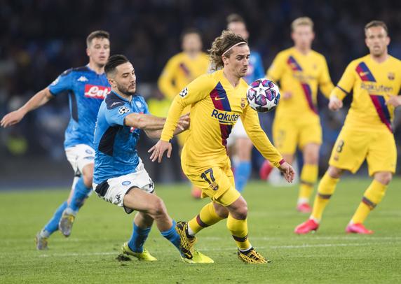 Barça y Nápoles tienen pendiente el partido de vuelta de octavos de final de la Champions