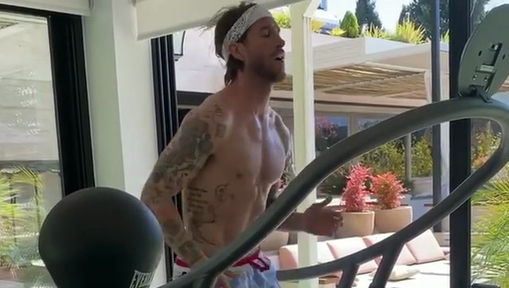 Sergio Ramos muestra parte de su trabajo individual en la cuarentena