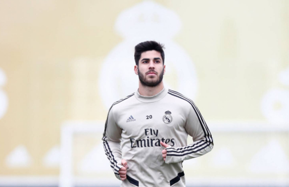 Marco Asensio en Valdebebas