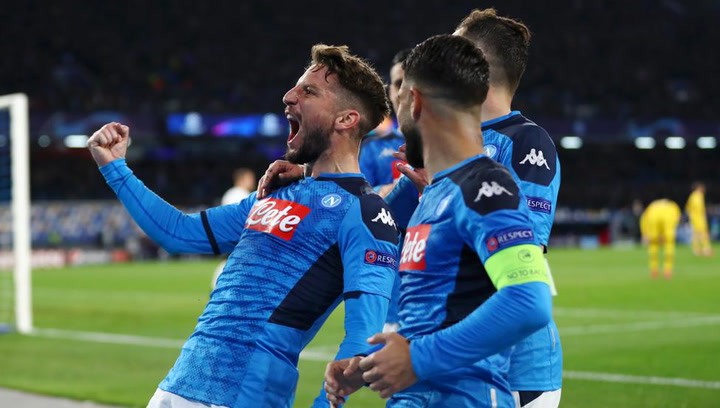 Champions League: Nápoles-Barça. Gol de Mertens (1-0)