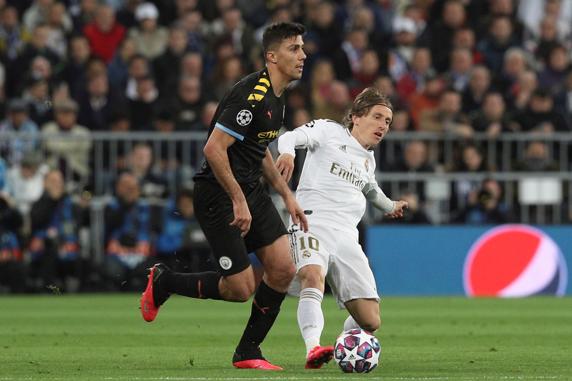 Luka Modric en el duelo ante el Manchester City