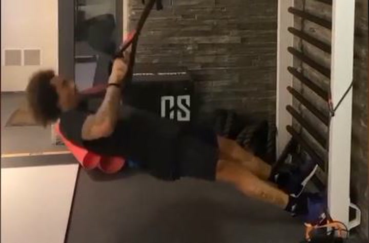 El duro entrenamiento de Marcelo en su casa