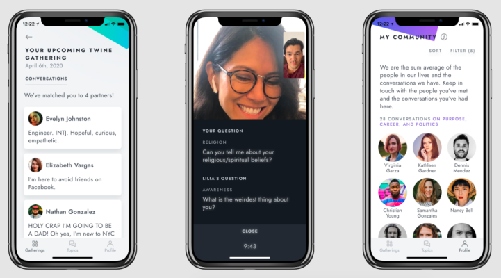 Twine tiene como objetivo terminar con el aislamiento social con su aplicación de video chat para conversaciones profundas