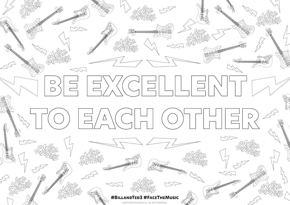 Bill & Ted Coloring Page 2 Bill & Ted Coloring Page 2