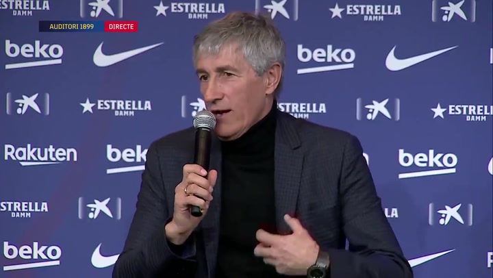 Las primeras palabras de Quique Setién como entrenador del Barça Las primeras palabras de Quique Setién como entrenador del Barça