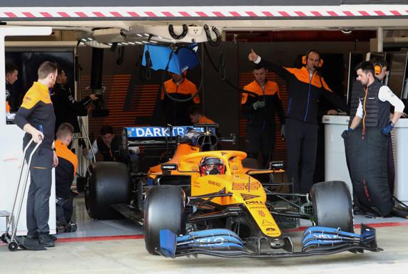 Sainz, en los pasados test de F1 en Barcelona