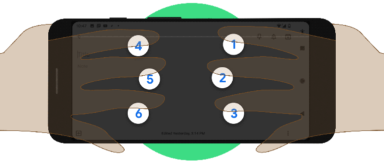 Android tiene un teclado Braille incorporado
