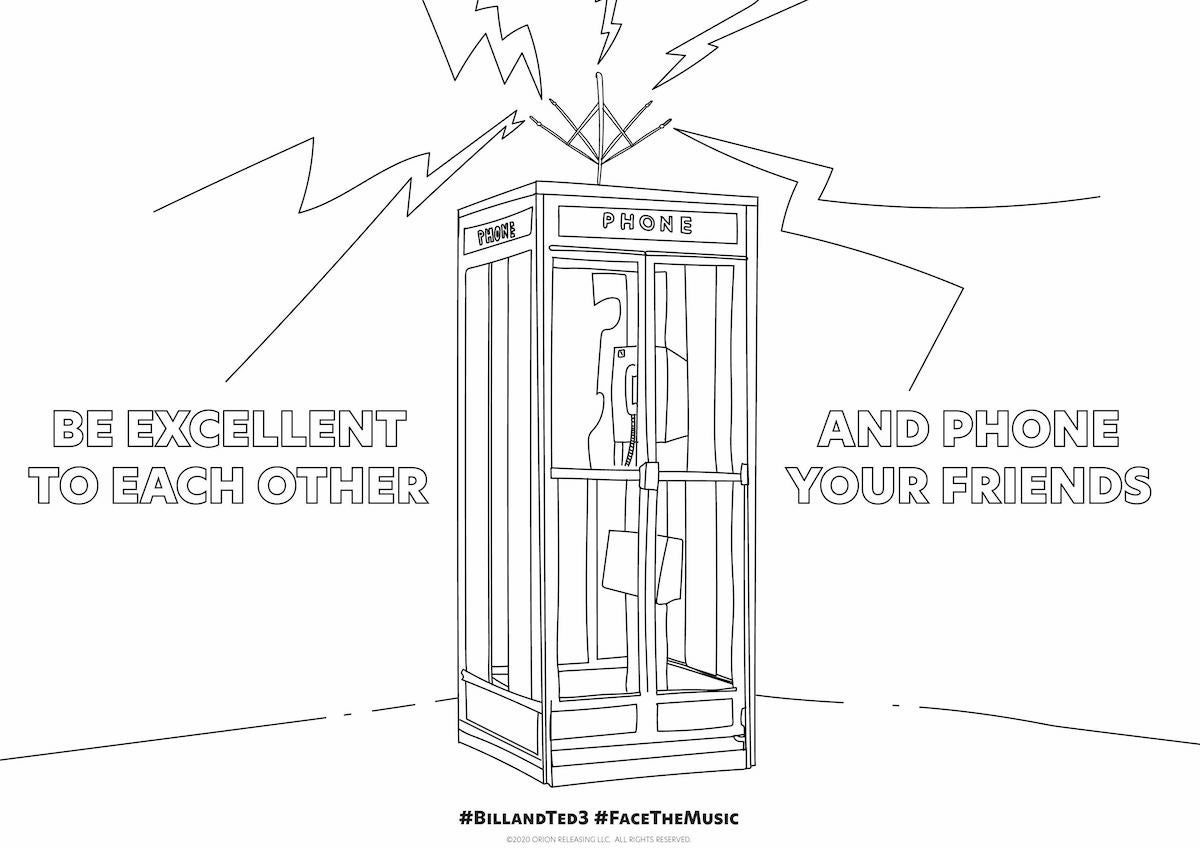 Bill & Ted Coloring Page 1 Bill & Ted Coloring Page 1