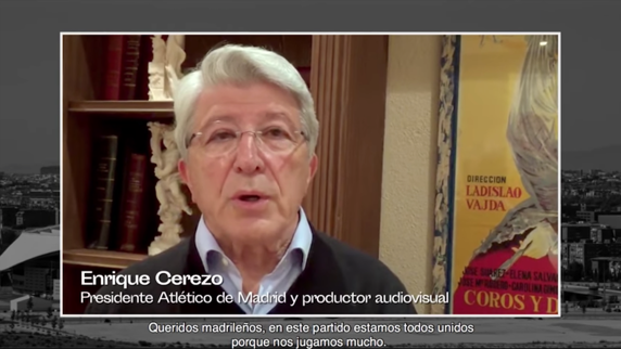El Atlético de Madrid, apoyando en la campaña institucional.