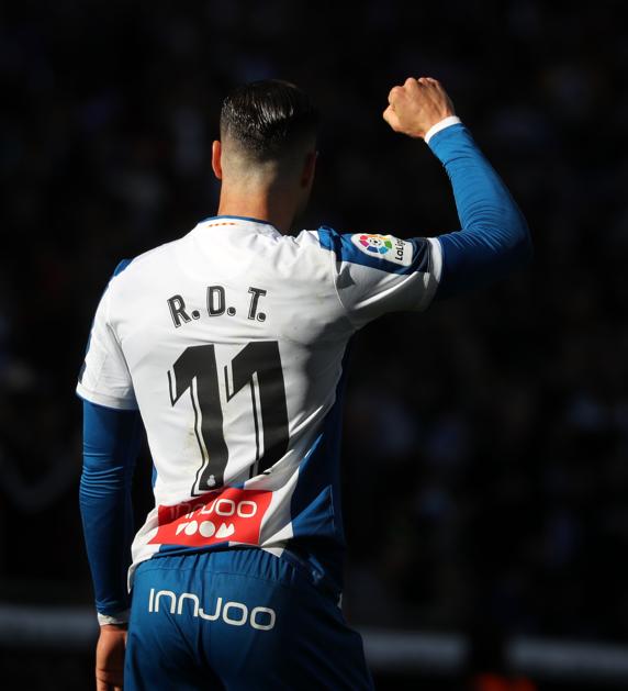 Raúl De Tomás, con la camiseta del Espanyol
