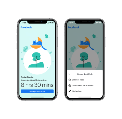 La nueva opción "Modo silencioso" de Facebook le permite desactivar las notificaciones push de la aplicación