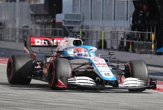 El Williams de Russell, en el pasado test de pretemporada de F1 2020