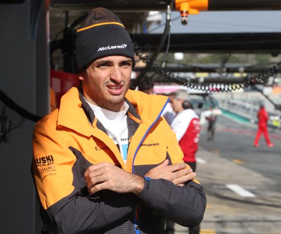 Carlos Sainz, en los test de pretemporada de Barcelona