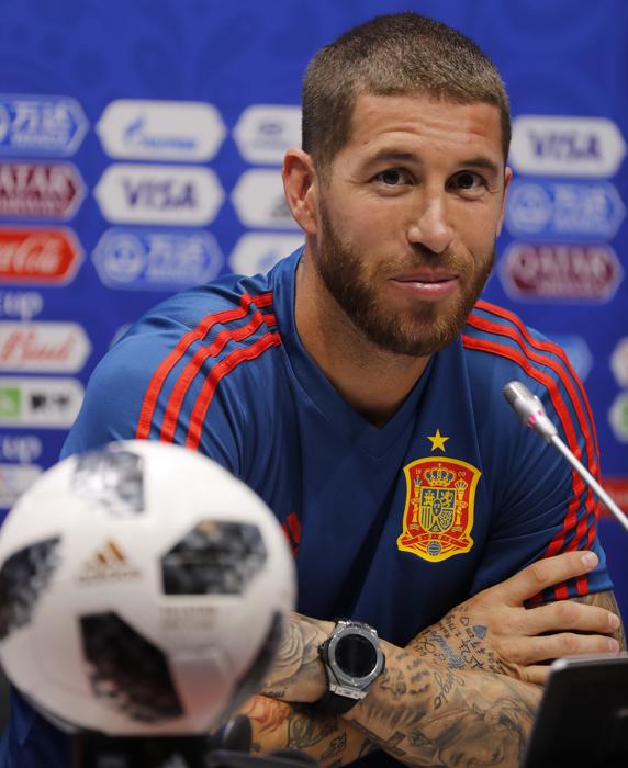 Sergio Ramos, con la selección española