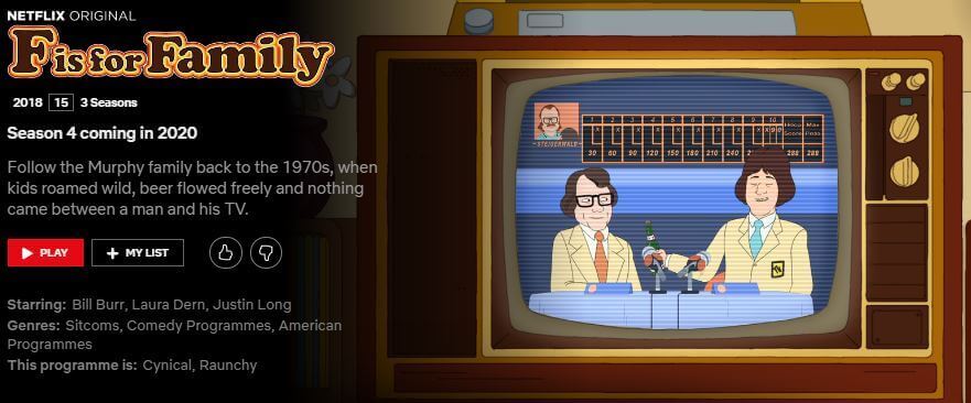 F es para la temporada familiar 4 que llegará en 2020