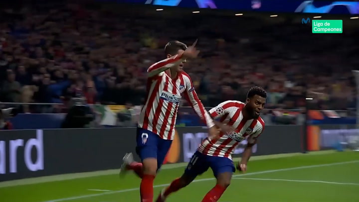 Champions League Atlético-Bayer Leverkusen. Gol de Morata (1-0)