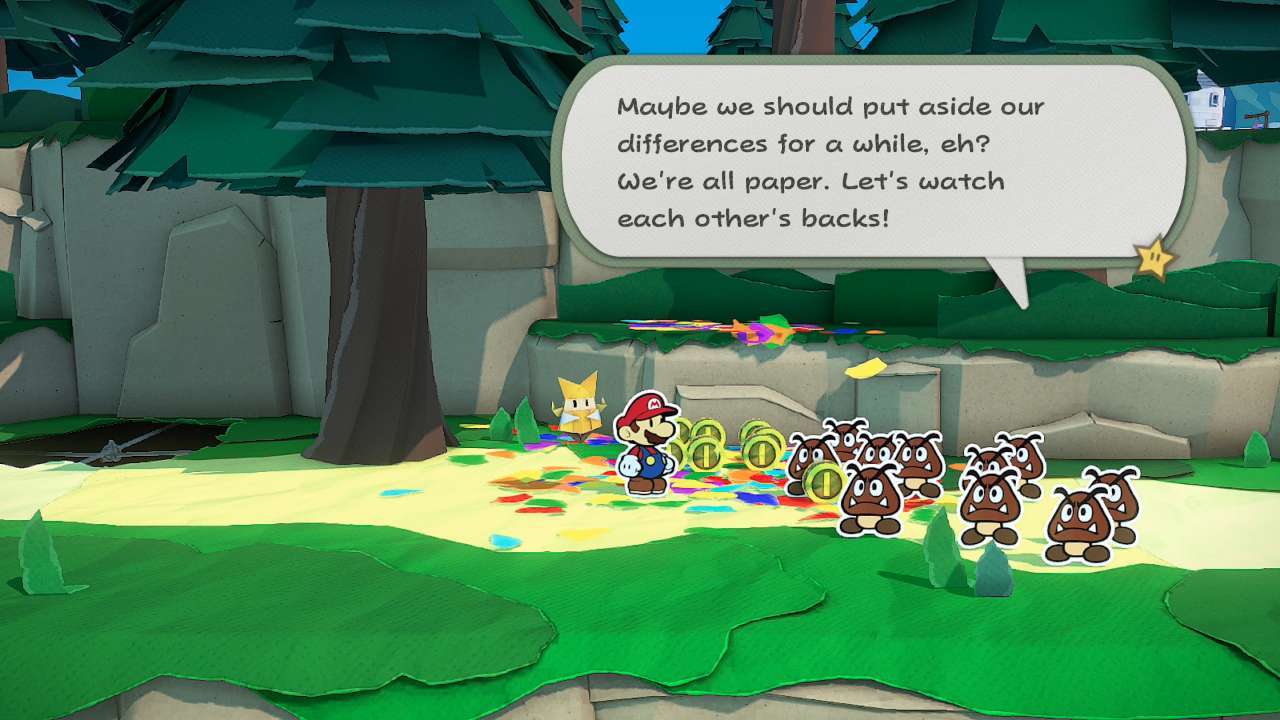 Paper Mario Switch Goombas