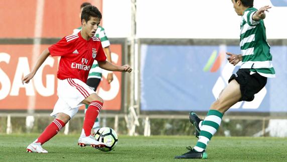 Joao Félix, jugador del Atlético de Madrid, con su hermano Hugo Félix, que también es futbolista.