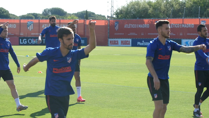 Intensidad en el regreso del Atlético a los entrenamientos