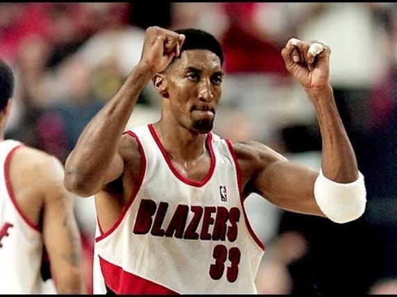 Scottie Pippen vistió la camiseta de los Portland Trail Blazers tras su etapa en Chicago.